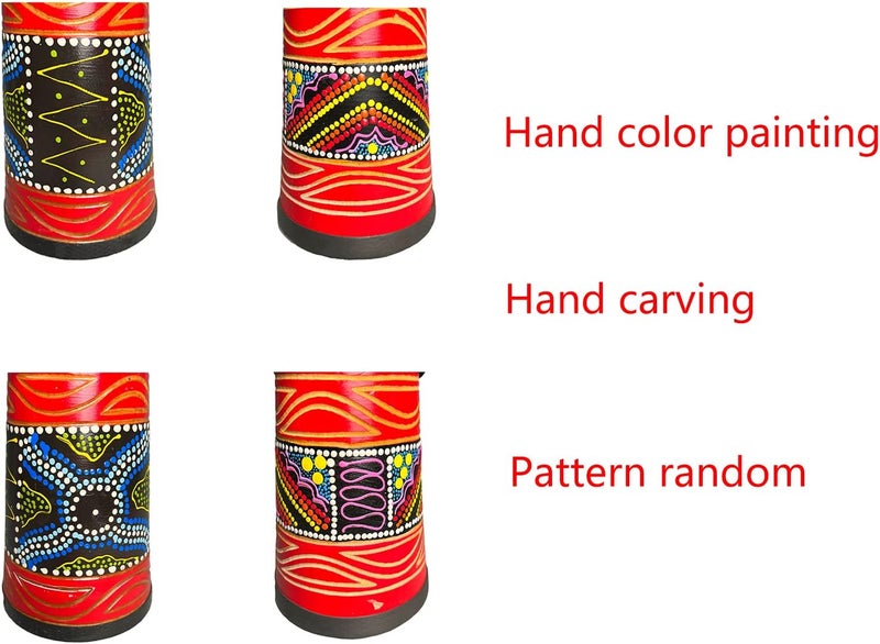 SIPSOCE Djembe Drum 8'' Hand Drum Musical Instrument African Drumk, Bongo (Red) - Image 5